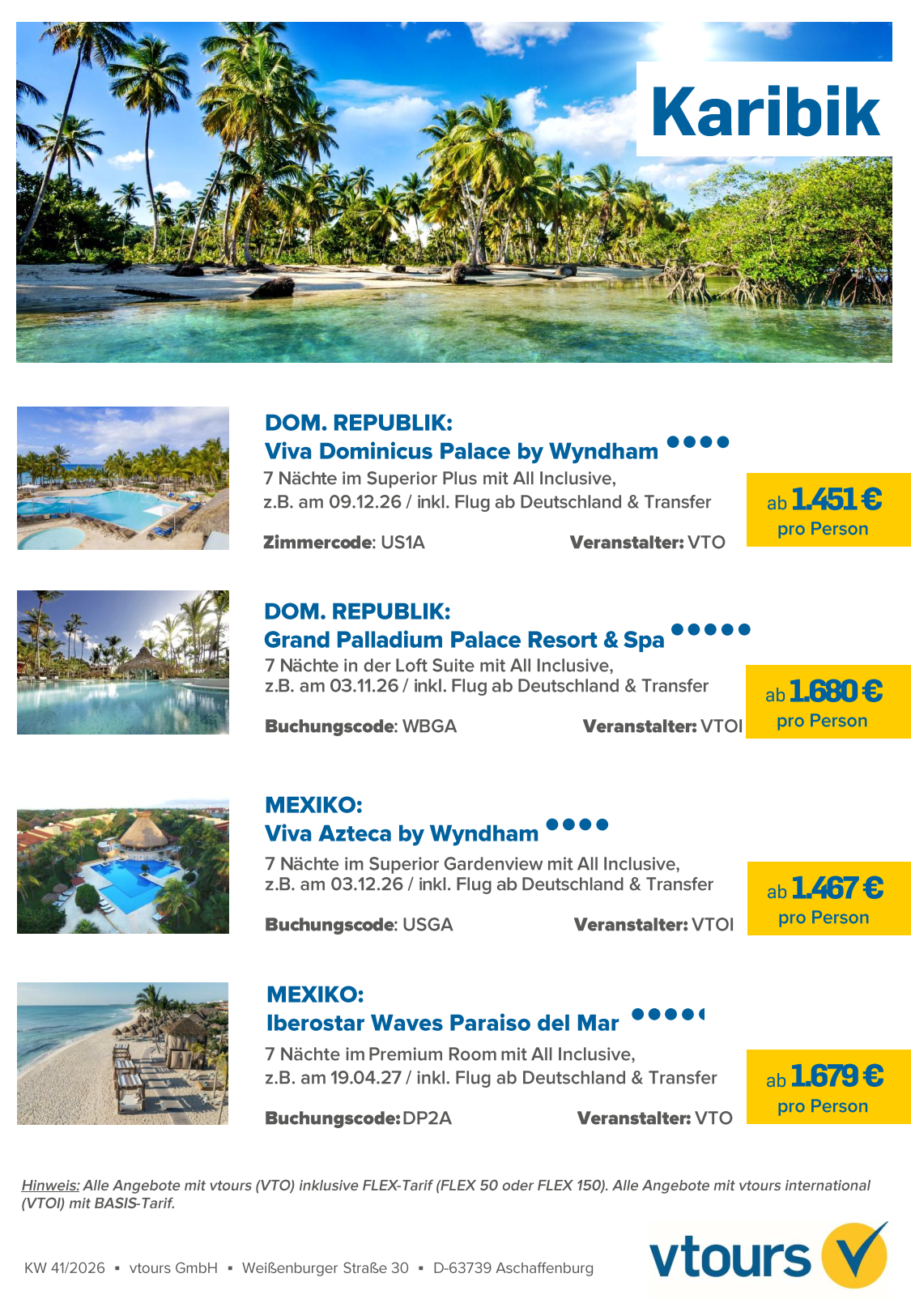 VTOURS Angebot der Woche